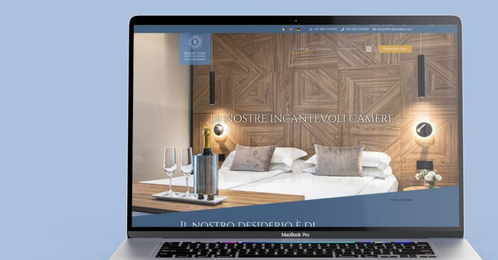 majaweb news case history reflection boutique hotels sito web